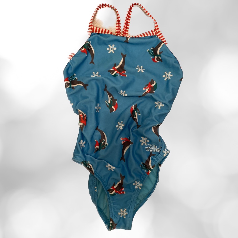 Dolphin Uglies Frozen Flips Competition Swim Suit, Girls Youth Size 26